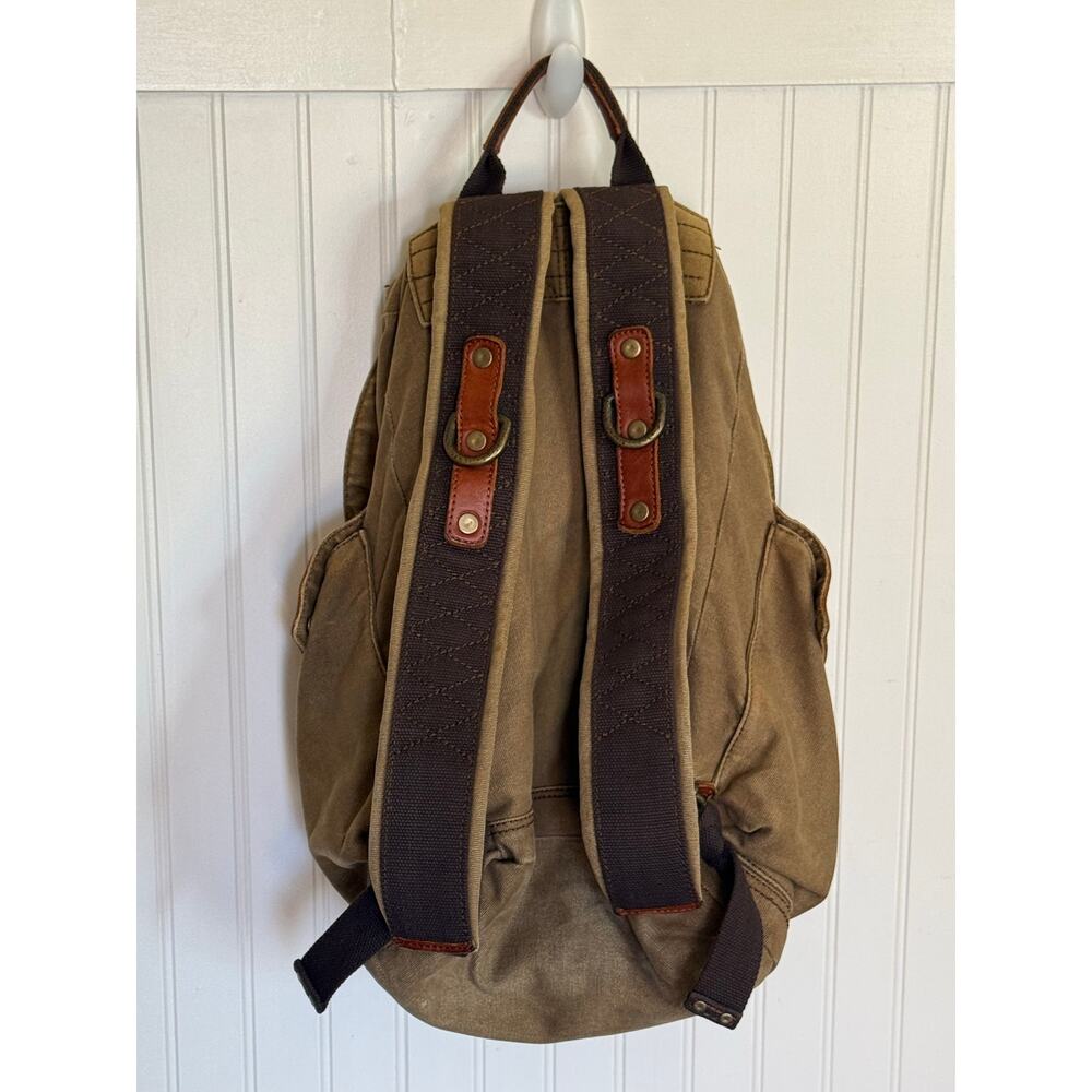 Vintage Will Leather Goods Eugene OR  Lennon backpack brown canvas - Picture 2 of 10